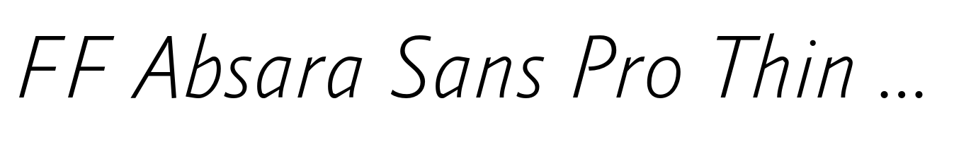 FF Absara Sans Pro Thin Italic